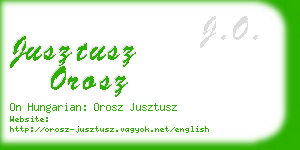 jusztusz orosz business card